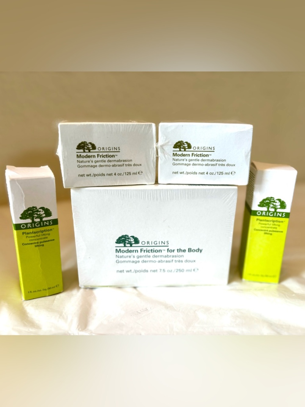 ❗️SALE❗️✨Origins Variety Set:  Friction Exfoliating Body & Face & Lifting Cream✨